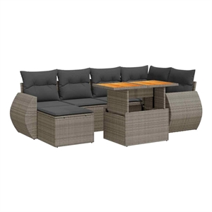 vidaXL 7 Piece Sofa Set in Gray