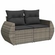 vidaXL 10 Piece Steel Sofa Set in Gray