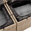 vidaXL 5 Piece Poly Rattan Sofa Set in Gray/Beige