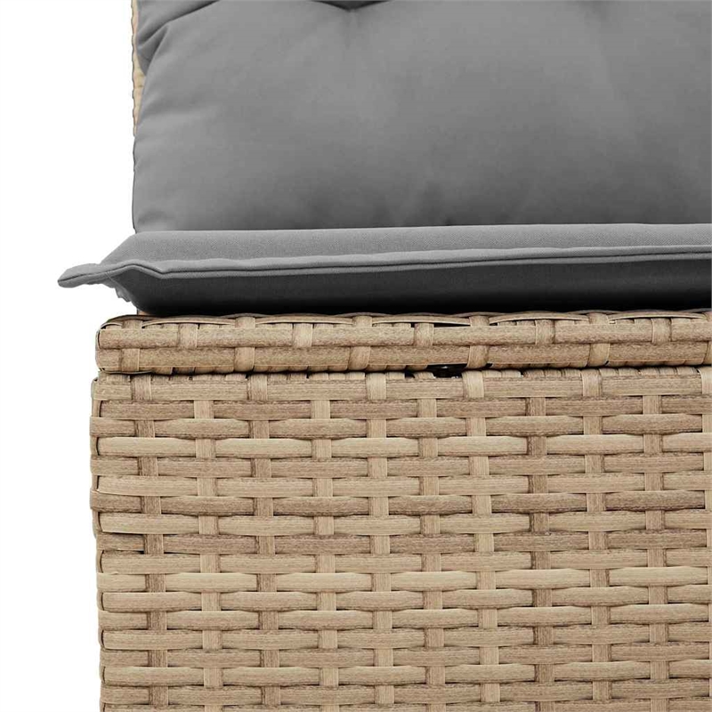 vidaXL 5 Piece Poly Rattan Sofa Set in Gray/Beige