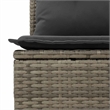 vidaXL 10 Piece Poly Rattan Sofa Set in Gray