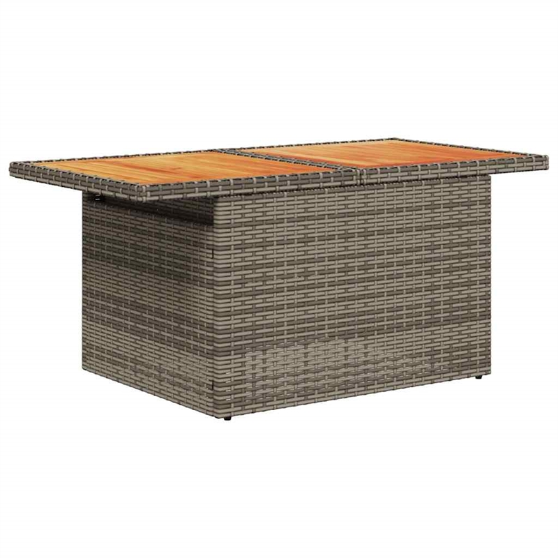 vidaXL 10 Piece Poly Rattan Sofa Set in Gray