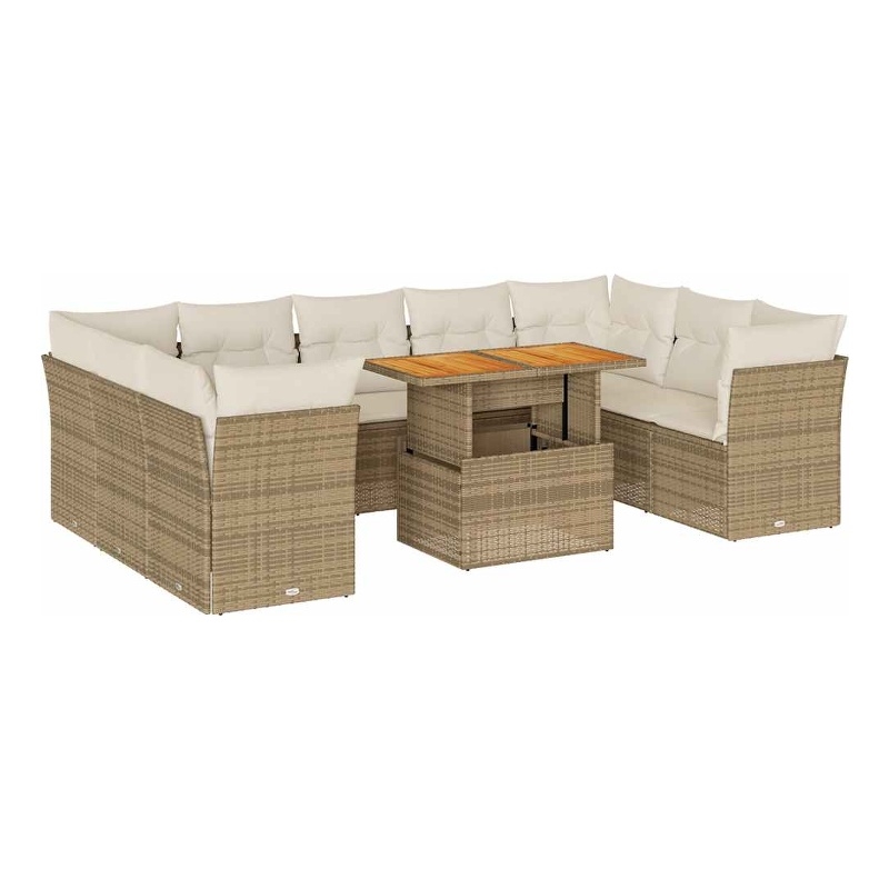 vidaXL Garden Sofa Set in Beige