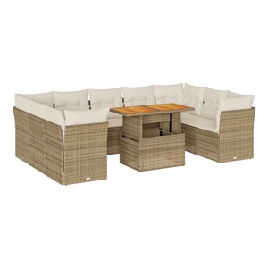 vidaXL Garden Sofa Set in Beige