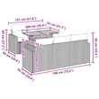 vidaXL 6 Piece Solid Acacia Wood Small Sofa Set in Gray