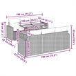 vidaXL 7 Piece Poly Rattan Patio Sofa Set