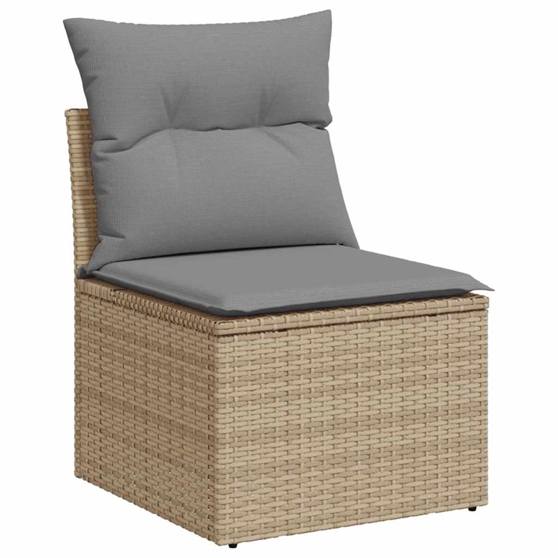 vidaXL 7 Piece Poly Rattan Patio Sofa Set