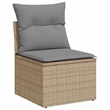 vidaXL 7 Piece Poly Rattan Patio Sofa Set