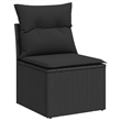 vidaXL 6 Piece Poly Rattan Sofa Set in Black