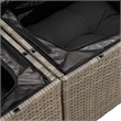 vidaXL Solid Acacia Wood Sofa Set in Gray