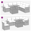 vidaXL 7 Piece Poly Rattan Sofa Set in Beige