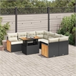 vidaXL 9 Piece Sofa Set in Black/White/Cream