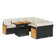 vidaXL 9 Piece Sofa Set in Black/White/Cream