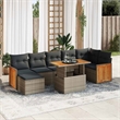 vidaXL 8 Piece Solid Acacia Wood Patio Sofa Set