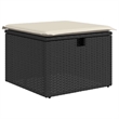 vidaXL 9 Piece Poly Rattan Sofa Set in Black/Cream