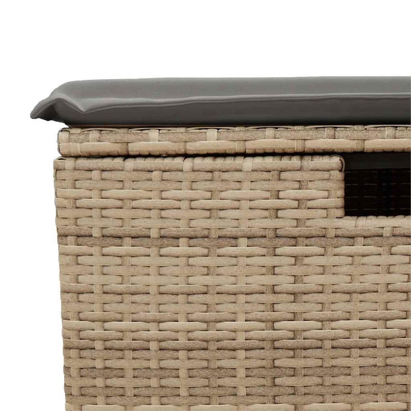 vidaXL 6 Piece Poly Rattan Sofa Set in Gray/Beige