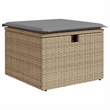vidaXL 6 Piece Poly Rattan Sofa Set in Gray/Beige