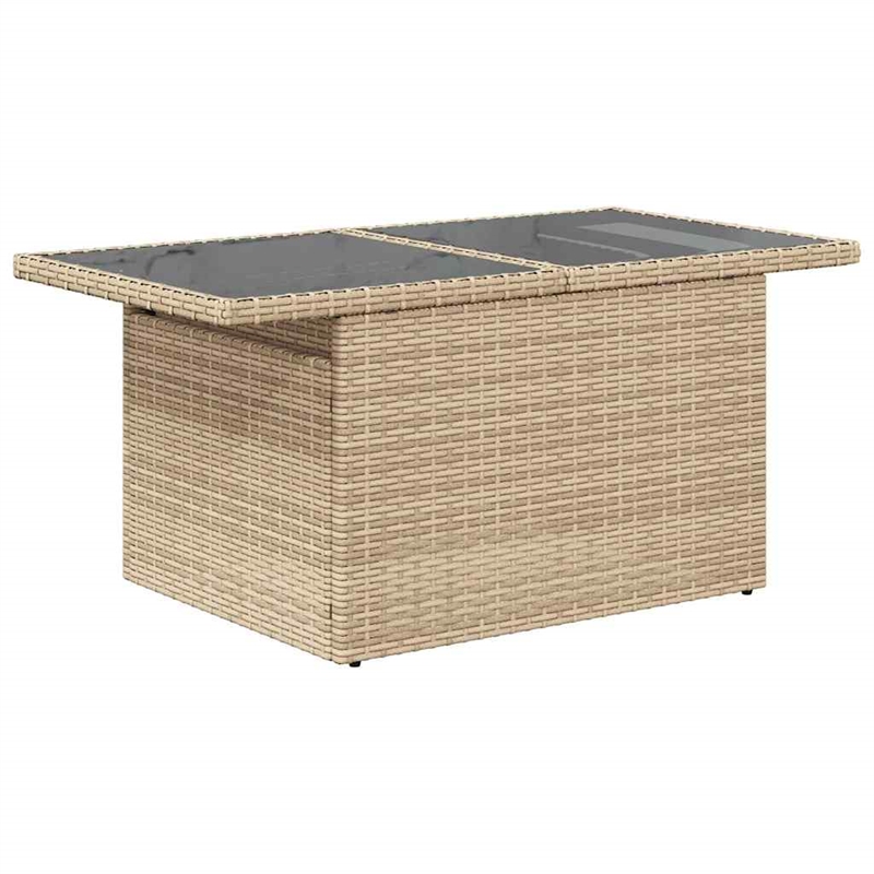 vidaXL 6 Piece Poly Rattan Sofa Set in Gray/Beige