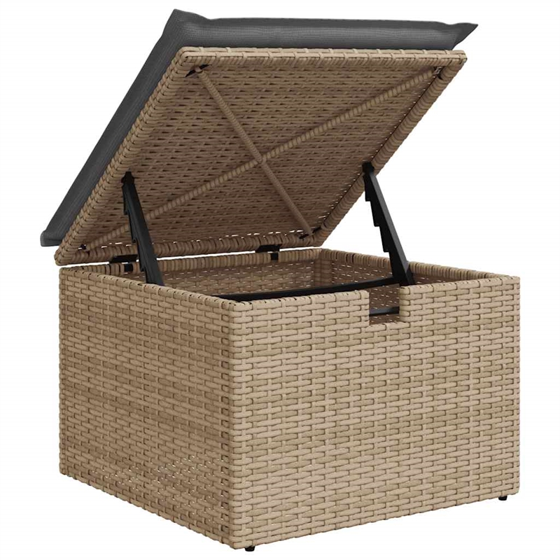 vidaXL 6 Piece Poly Rattan Sofa Set in Gray/Beige