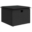 vidaXL 7 Piece Poly Rattan Sofa Set in Black