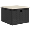 vidaXL 7 Piece Poly Rattan Small Sofa Set in Black/White/Cream