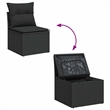 vidaXL 8 Piece Poly Rattan Sofa Set in Black