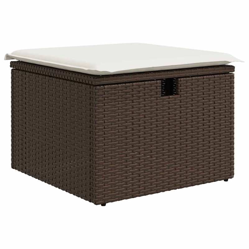 vidaXL 8 Piece Poly Rattan Sofa Set in Brown