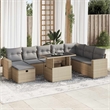 vidaXL 9 Piece Sofa Set in Beige