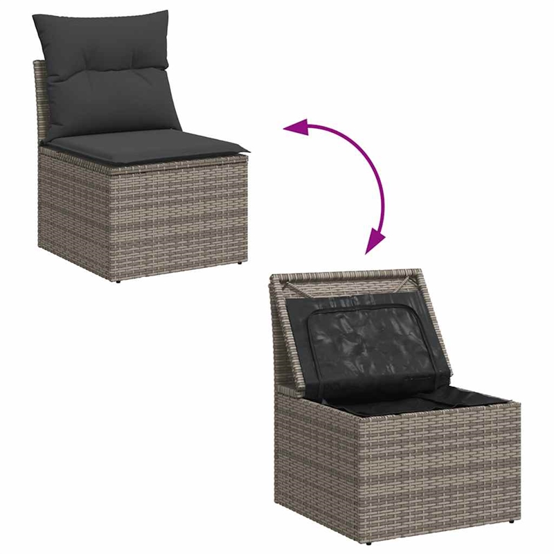 vidaXL Large Sofa Set in Gray