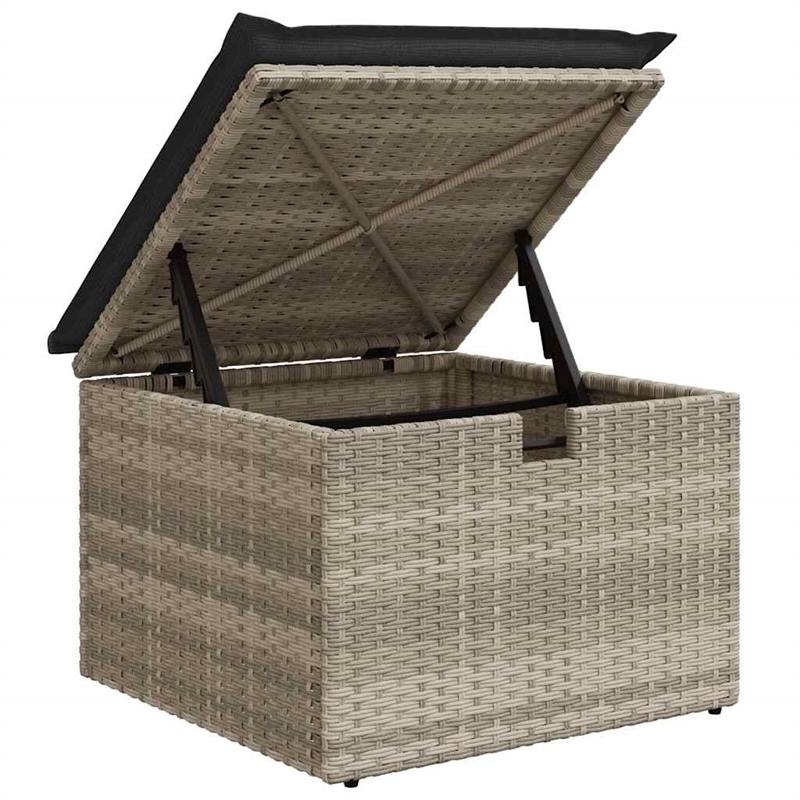 vidaXL 9 Piece Poly Rattan Sofa Set in Gray