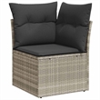 vidaXL 9 Piece Poly Rattan Sofa Set in Gray