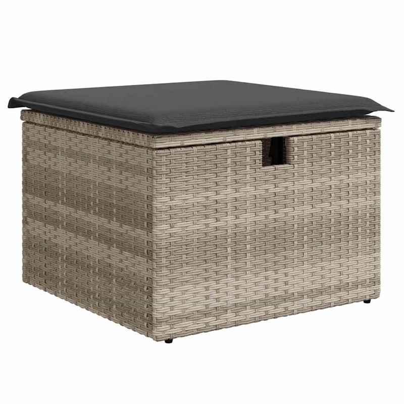 vidaXL 9 Piece Poly Rattan Sofa Set in Gray