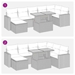 vidaXL 8 Piece Solid Acacia Wood Small Sofa Set in Beige