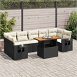 vidaXL 8 Piece Steel Sofa Set in Black