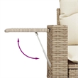 vidaXL 11 Piece Solid Acacia Wood Sofa Set in Beige