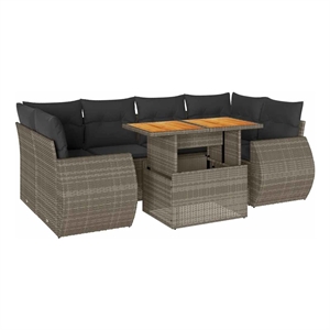 vidaXL 7 Piece Sofa Set in Gray
