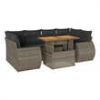 vidaXL 7 Piece Sofa Set in Gray