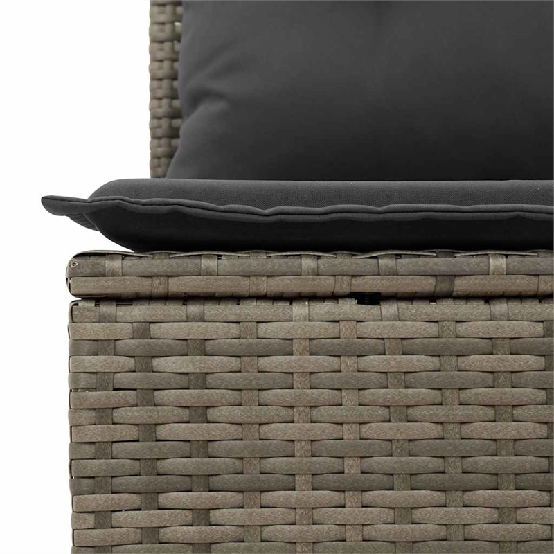 vidaXL 5 Piece Solid Acacia Wood Small Sofa Set in Gray