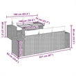 vidaXL 6 Piece Solid Acacia Wood Sofa Set in Gray