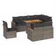 vidaXL 9 Piece Steel Sofa Set in Gray