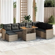 vidaXL 9 Piece Steel Sofa Set in Gray