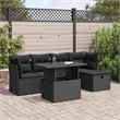 vidaXL Poly Rattan Sofa Set in Black