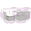 vidaXL 7 Piece Poly Rattan Sofa Set in Black