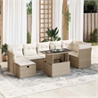 vidaXL Steel Sofa Set in White/Cream/Beige