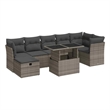 vidaXL Steel Sofa Set in Gray