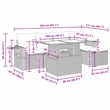 vidaXL 6 Piece Poly Rattan Sofa Set in White/Cream/Beige