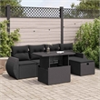 vidaXL Steel Large Sofa Set in Black
