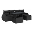 vidaXL Steel Large Sofa Set in Black