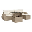 vidaXL 6 Piece Steel Sofa Set in Beige