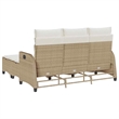 vidaXL Poly Rattan Small Sofa Set in Beige